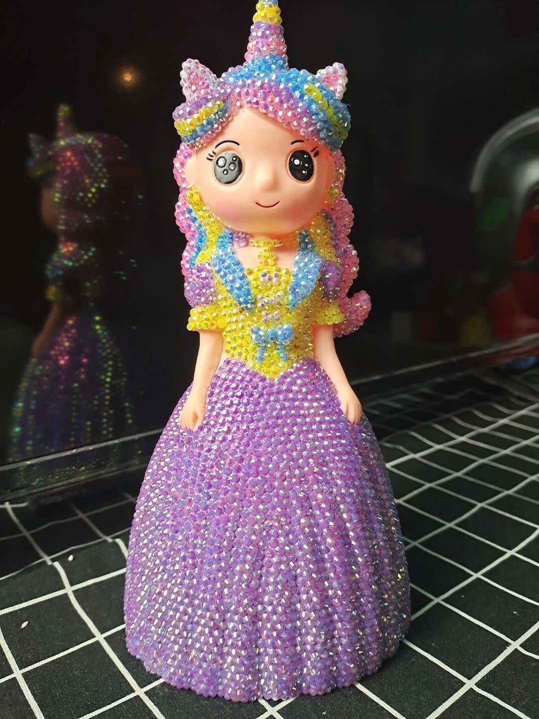 DIY Princess - Crystal Rhinestone Full Diamond Painting Piggy Bank (No glue)