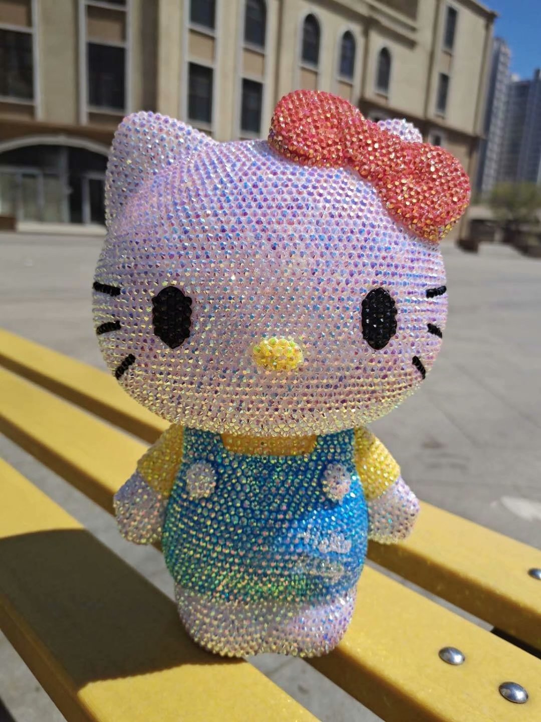 DIY Hellow Kitty - Crystal Rhinestone Full Diamond Painting Piggy Bank (No glue)