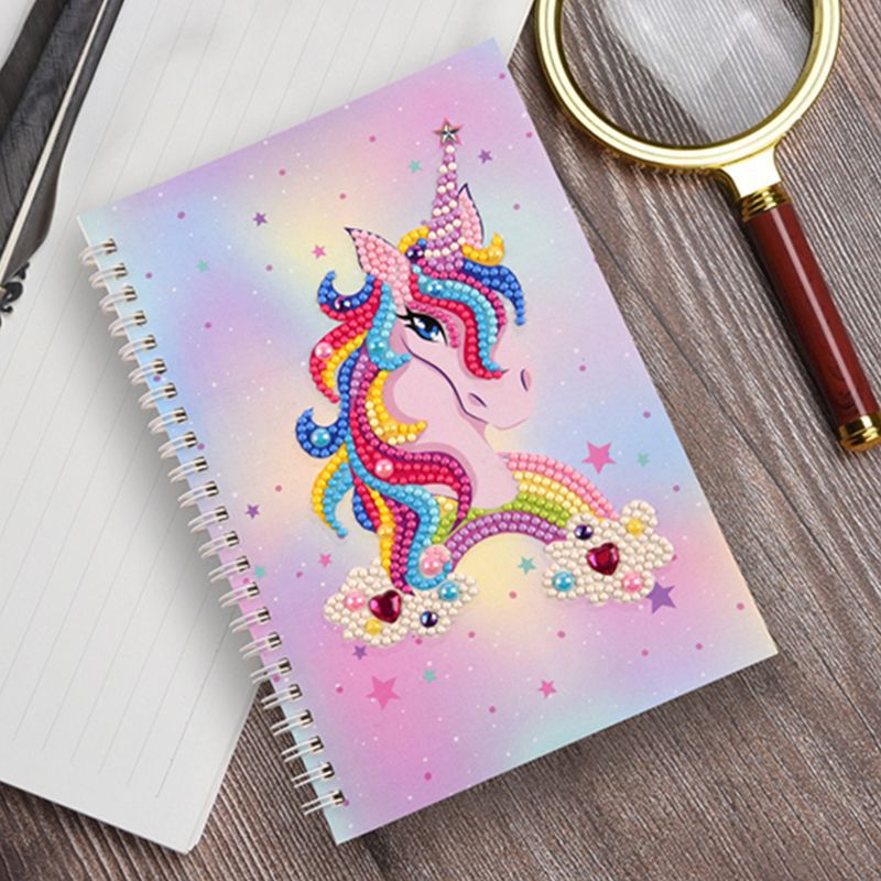 5D Notebook DIY Forme spéciale Strass Journal Journal | Licorne 