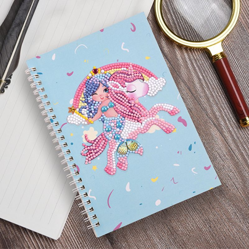 5D Notebook DIY Forme spéciale Strass Journal Journal | Licorne 