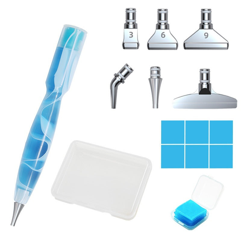 DIY Diamond Painting Tool Point Drill Pen with 6 Head and Glue clay