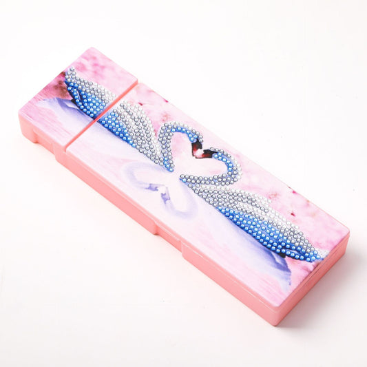 DIY special-shaped diamond painting pencil case | Swan