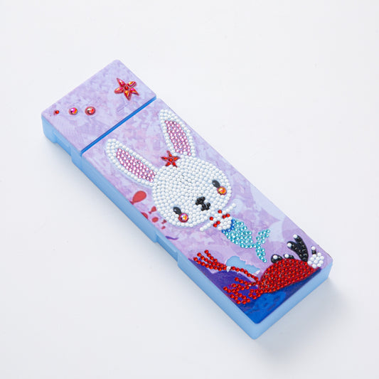 DIY special-shaped diamond painting pencil case | Rabbit