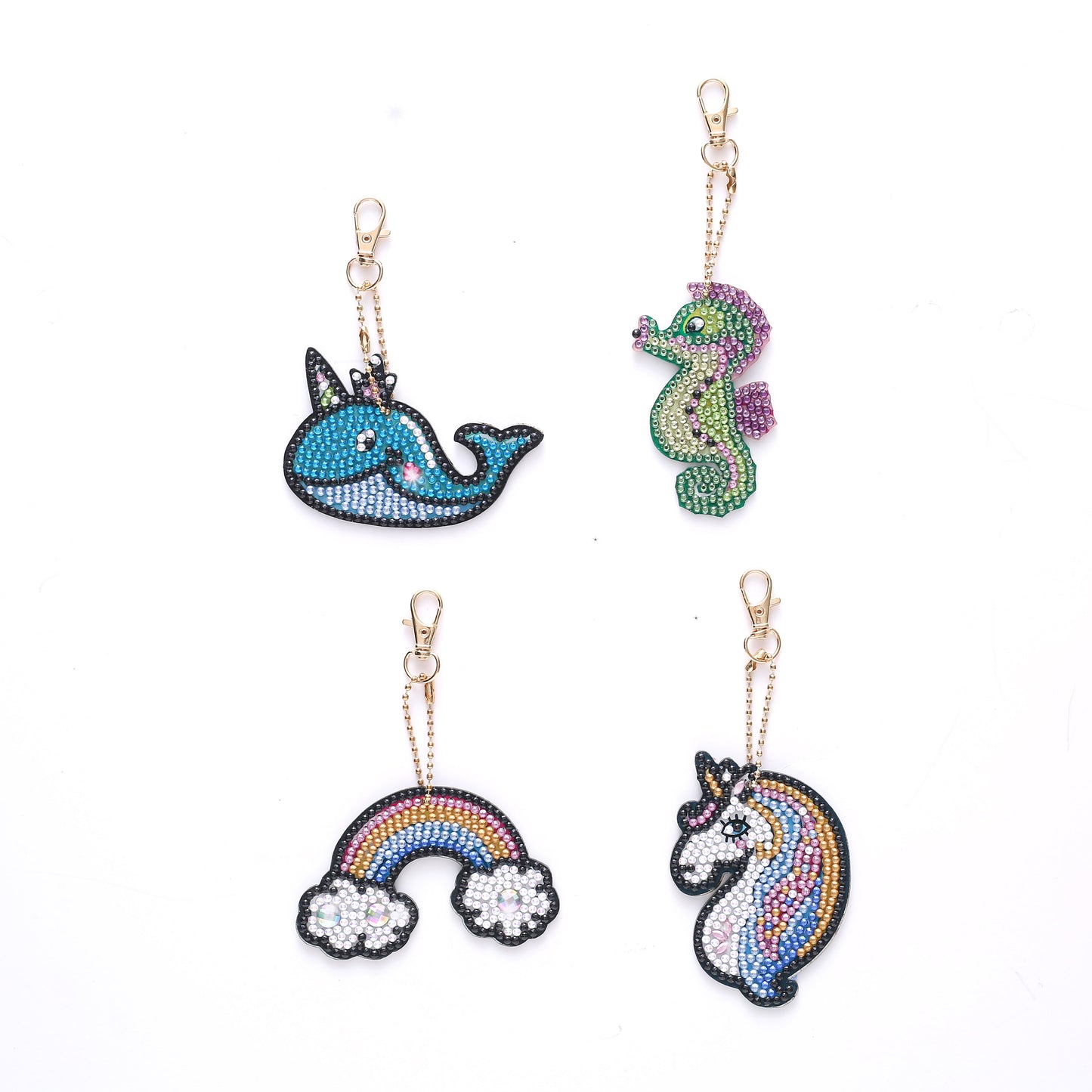 DIY keychain | Unicorn | Double-sided | Four Piece Set