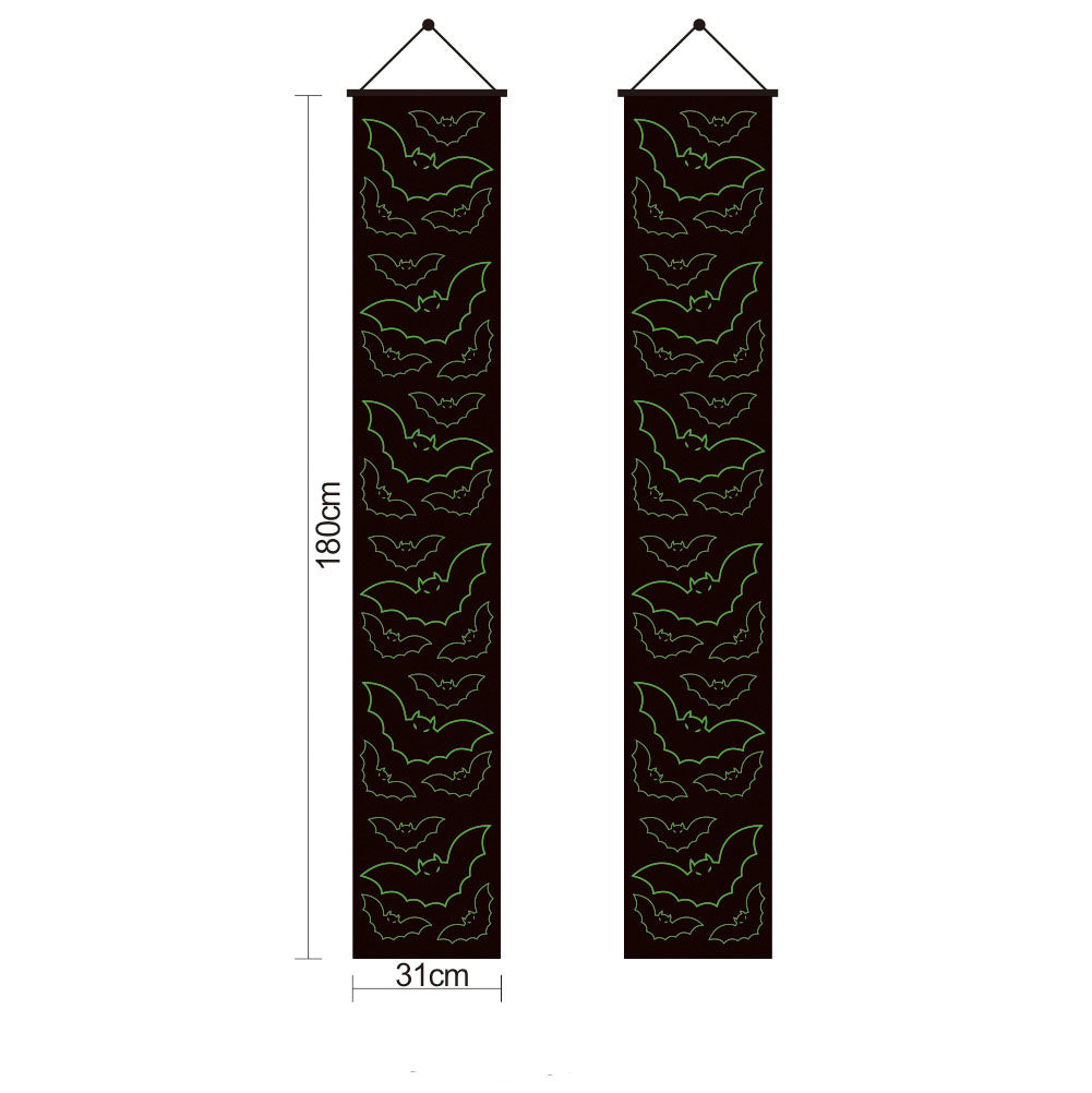 DIY Halloween Luminous Couplet Banner Party Decor Curtain | Spider