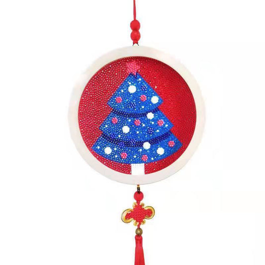 Noël | Kits de peinture de diamant de strass de cristal de noeud chinois avec le cadre