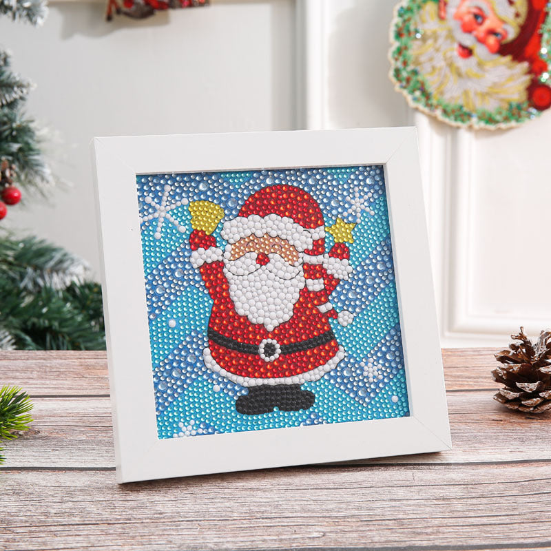 Weihnachten | Crystal Strass Diamond Painting Kits für Kinder | 15 x 15 cm