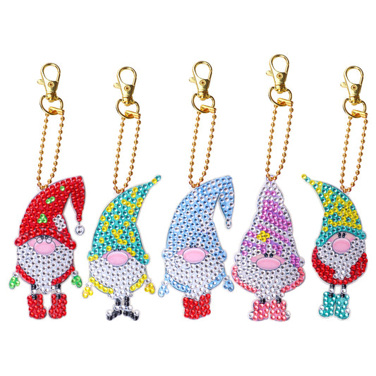 DIY Diamond Painting Keychain | Gnome | 5 Piece Set