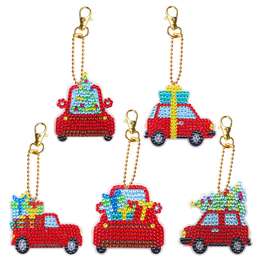 DIY Diamond Painting Keychain | Car | 5 Piece Set