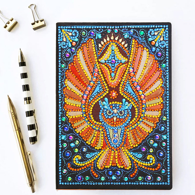 DIY Notebook Special Shape Rhinestone Diary Book | Owl