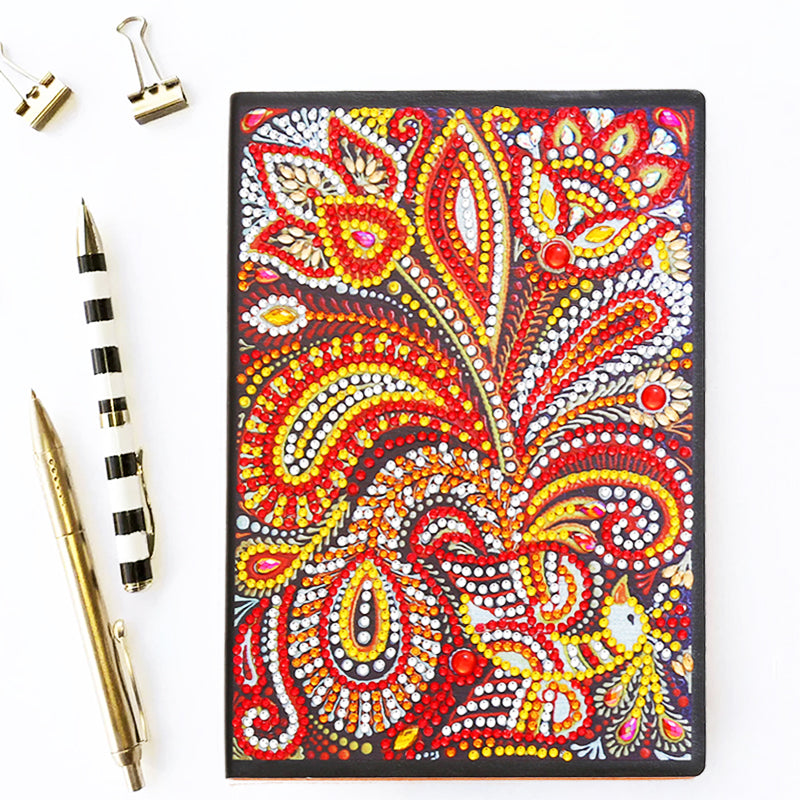 DIY Notebook Special Shape Rhinestone Diary Book | Mandala