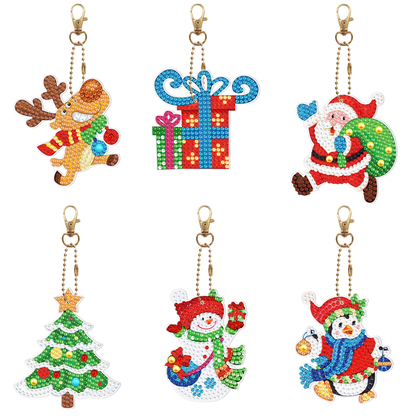 DIY Diamond Painting keychain | Christmas | 5 Piece Set