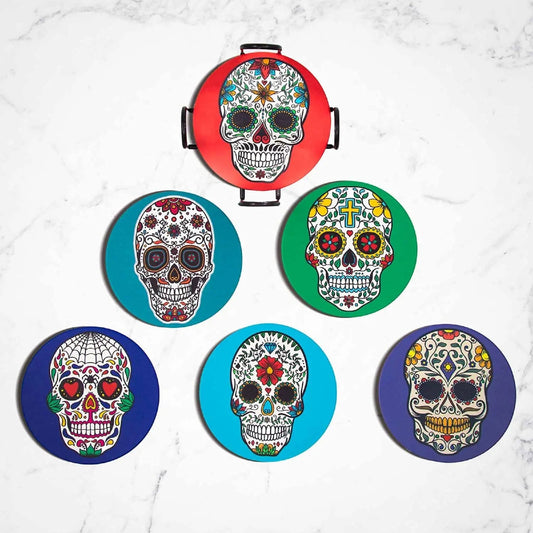 6 pcs set DIY Special Shaped Diamond Painting Coaster | Skull