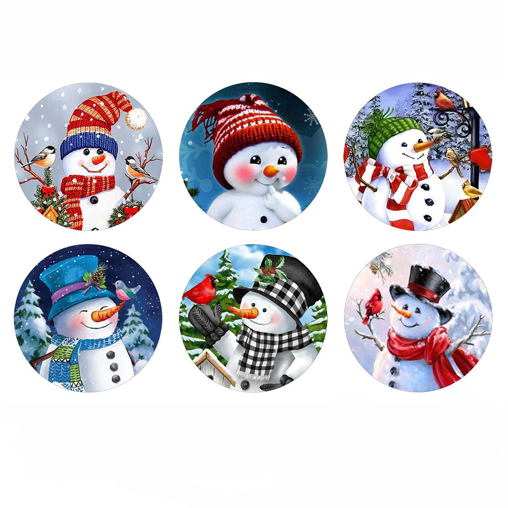 6 pcs set DIY Special Shaped Diamond Painting Coaster  | Christmas（no holder）