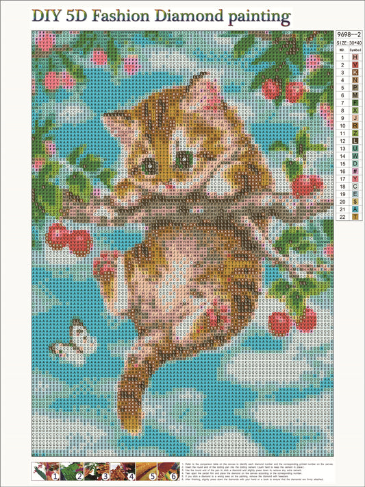 Naughty Cat | Full Circle Diamond Painting Kit