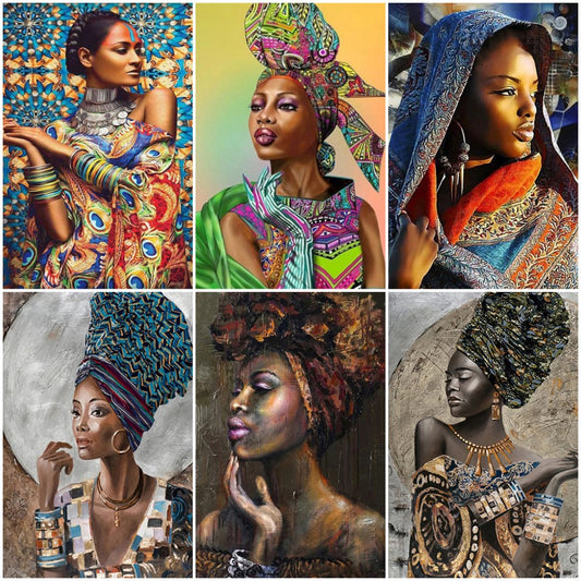Afrikanische Frau | Vollständige Diamond Painting Kits 