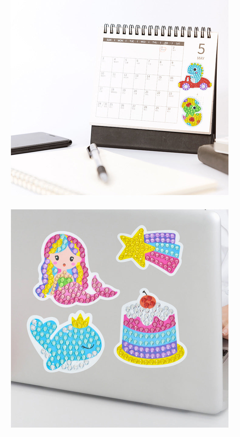 DIY Sparkling Diamond Painting Stickers Wall Sticker | Owl