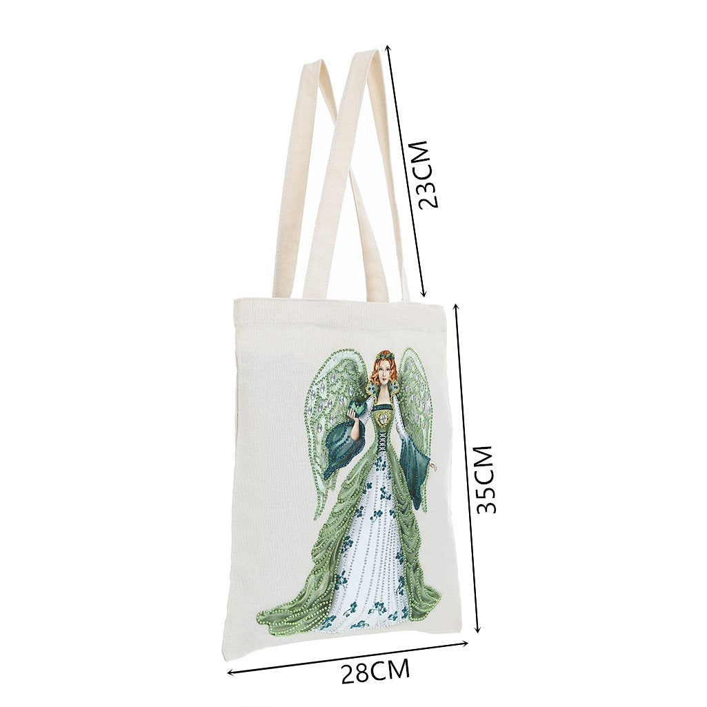 DIY Rhinestone Diamond Painting Angel Tote Bag