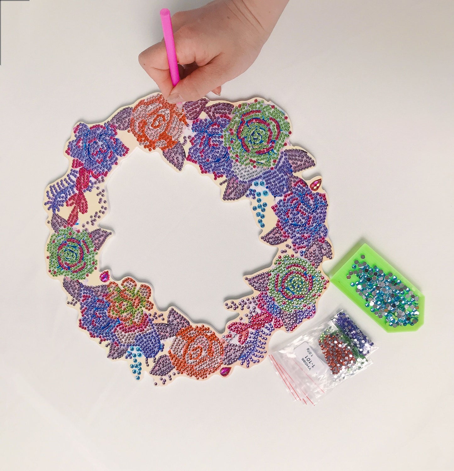 DIY Special-shaped diamond painting wreath | Flower