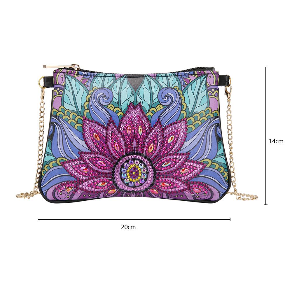 DIY Boss Flower shaped diamond painting one-shoulder chain lady bag