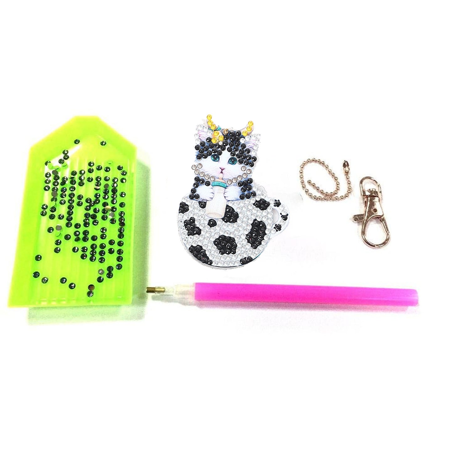 DIY keychain | Cat | Double-sided | Five Piece Set