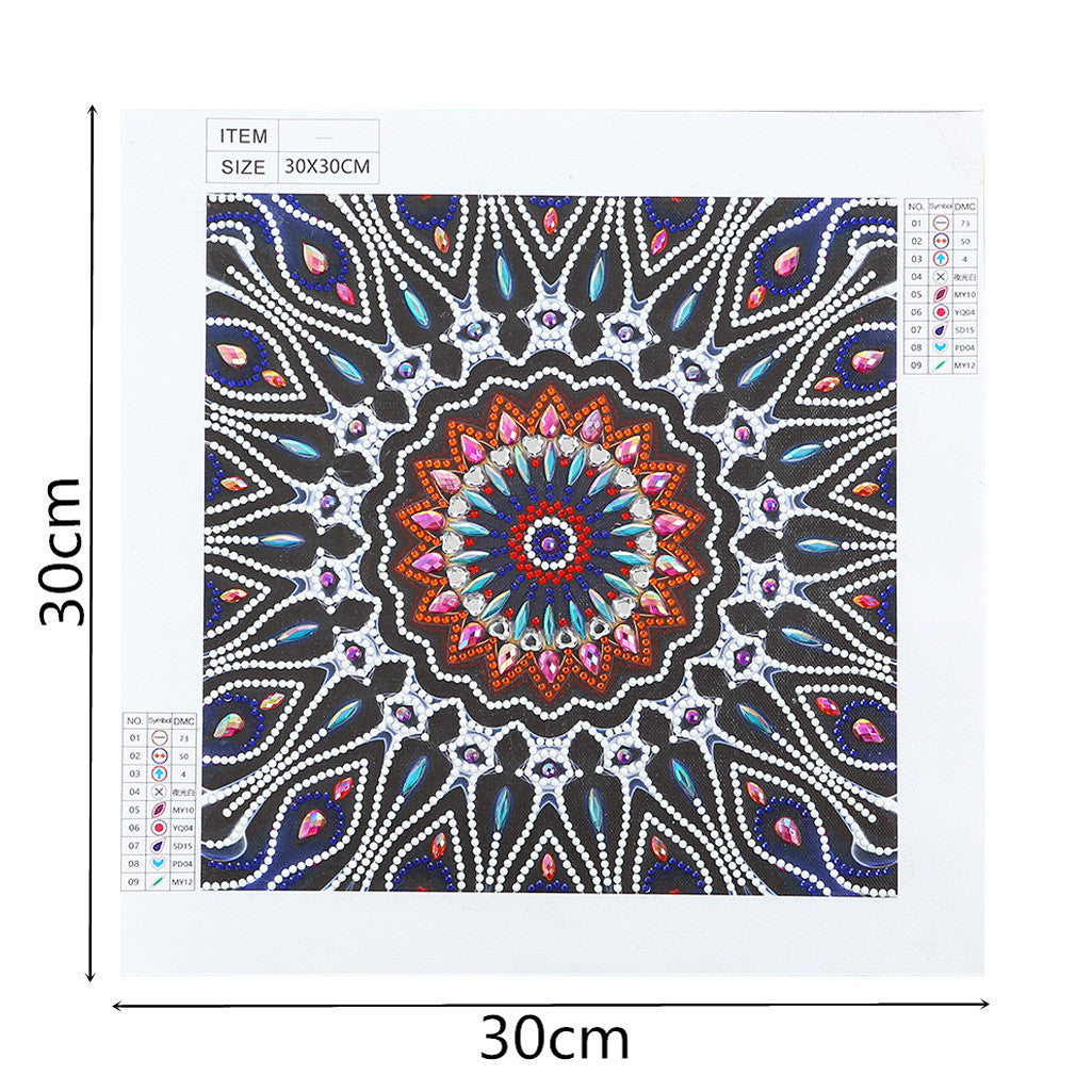 Abstract Art Mandala Flower | Luminous Diamond Painting Kits