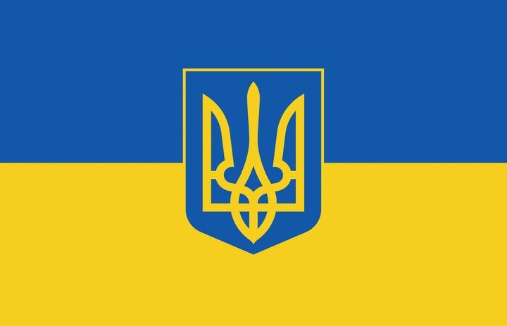 Diamond Painting - Full Drill - Ukrainische Flagge - (Quadrat und Rund)