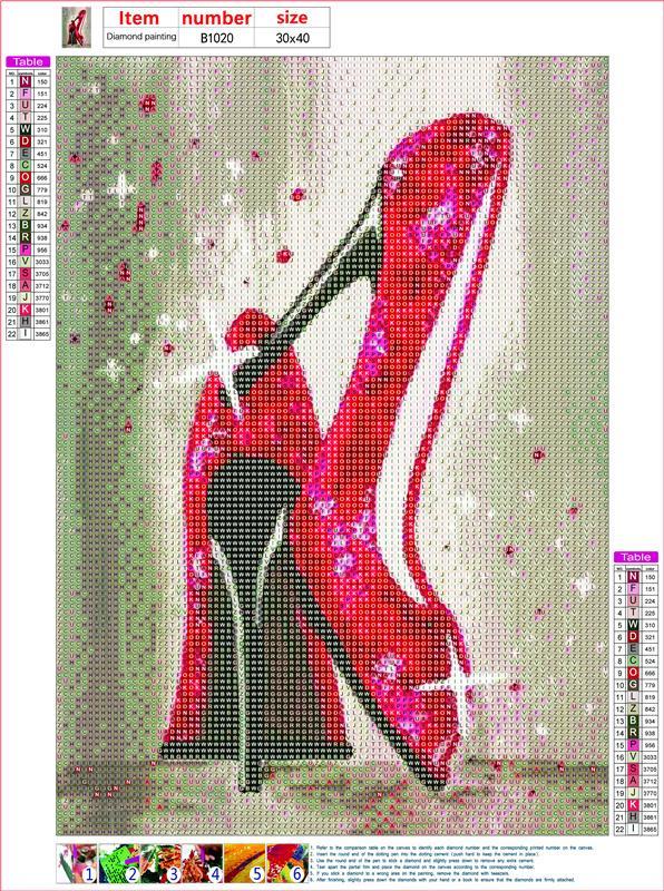 Red high heels | Full Round Diamond Painting Kits