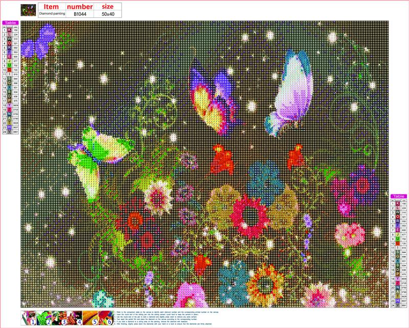 Butterfly and Flower | Full Round Diamond Painting Kits