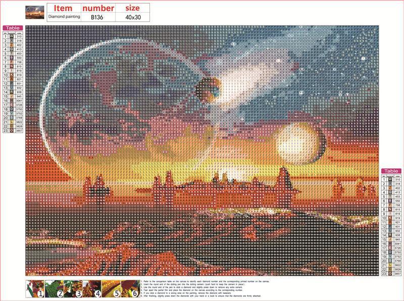 Mars Scenery | Full Round Diamond Painting Kits