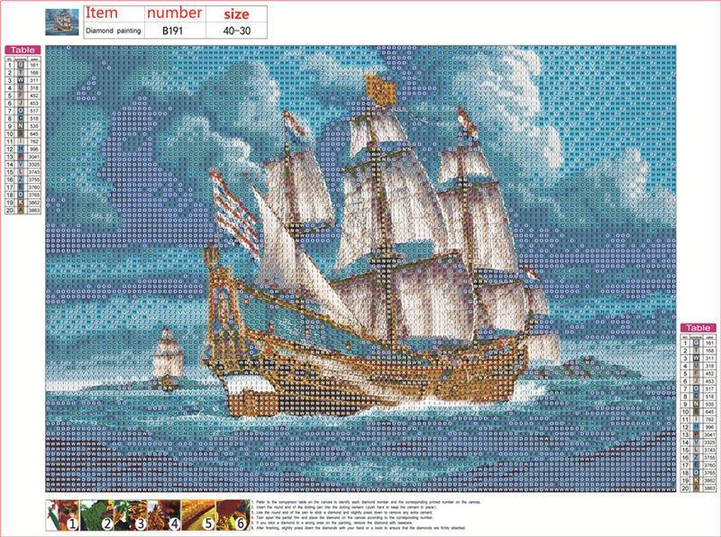 sailboat | Full Round Diamond Painting Kits