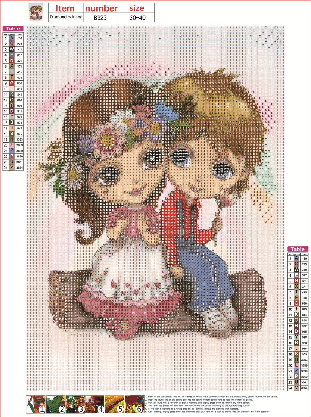 Cartoon couple | Full Round Diamond Painting Kits