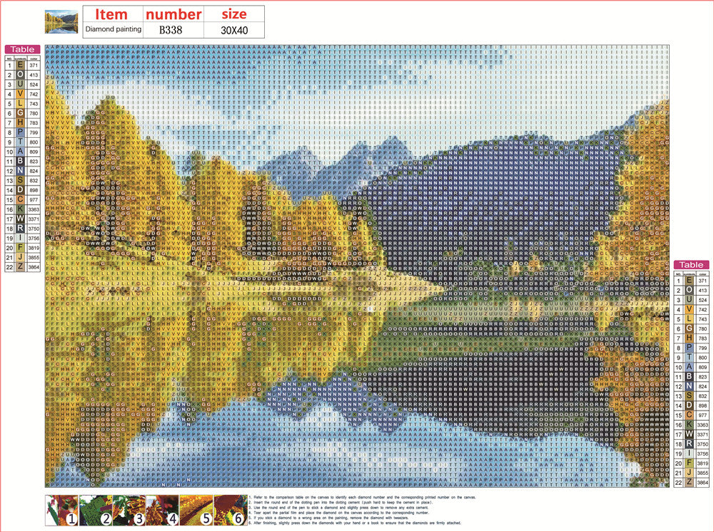 Bergfluss | Full Square Diamond Painting Kits