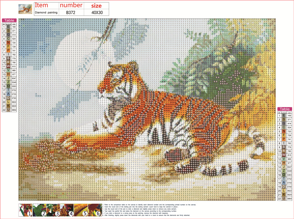 Tiger | Full Round Diamond Painting Kits