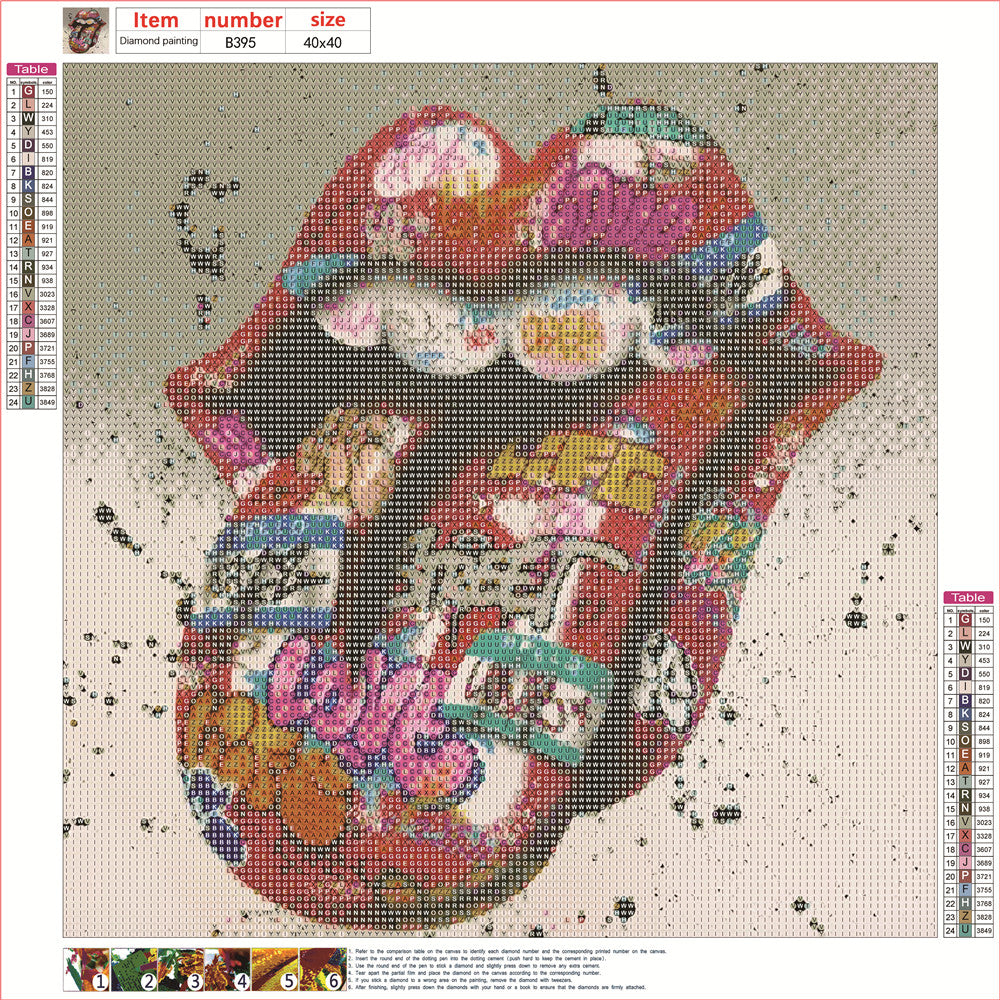 mouth | Full Round Diamond Painting Kits