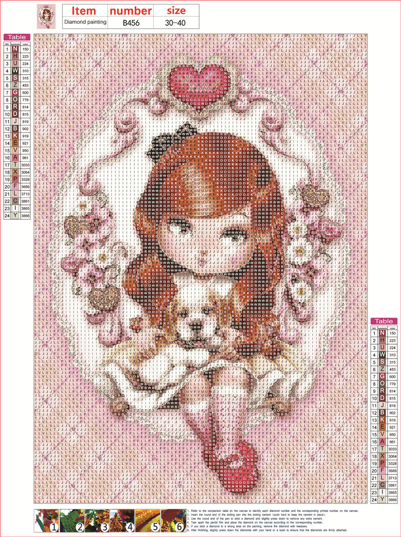 Girl and dog | Full Round Diamond Painting Kits