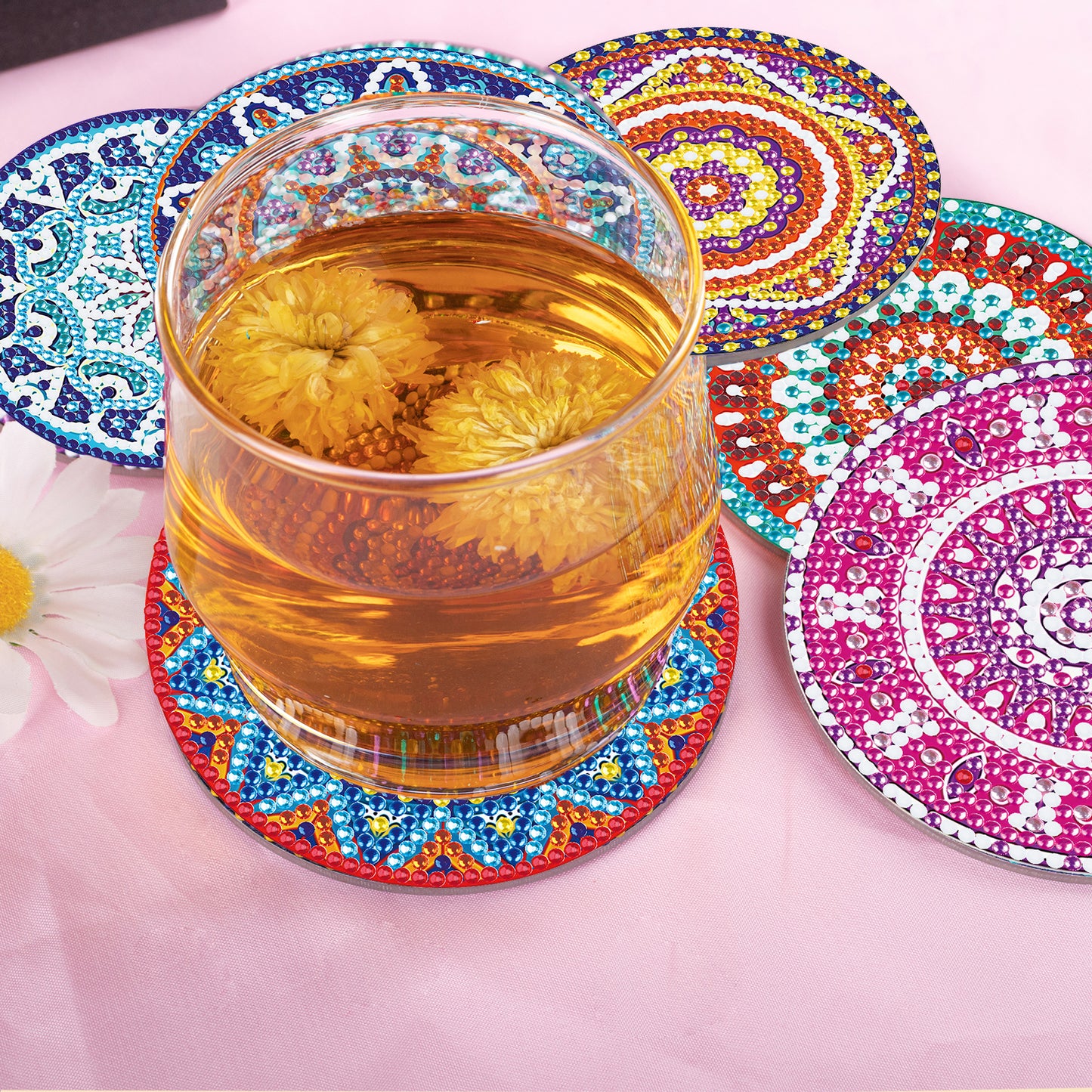 DIY Special Shaped Diamond Painting Coaster Mandala