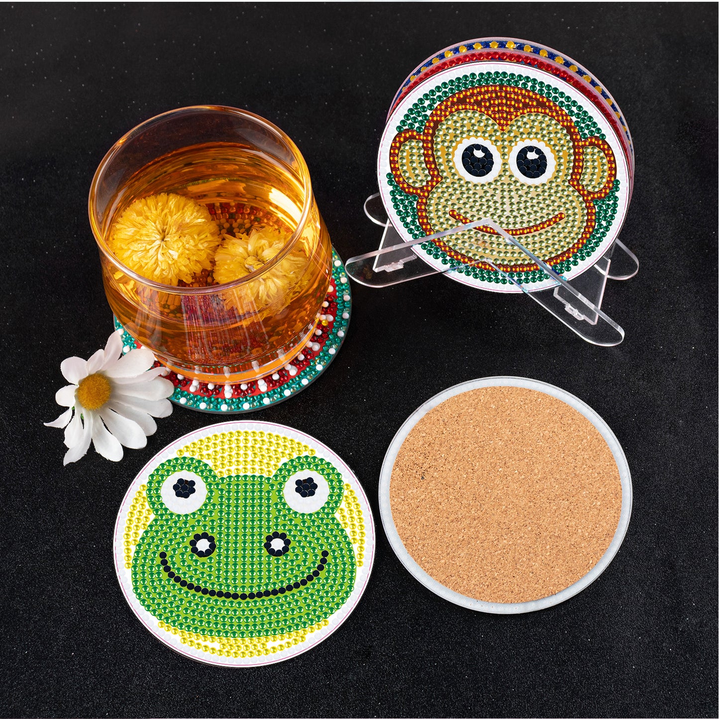 DIY Special Shaped Diamond Painting Coaster Animals