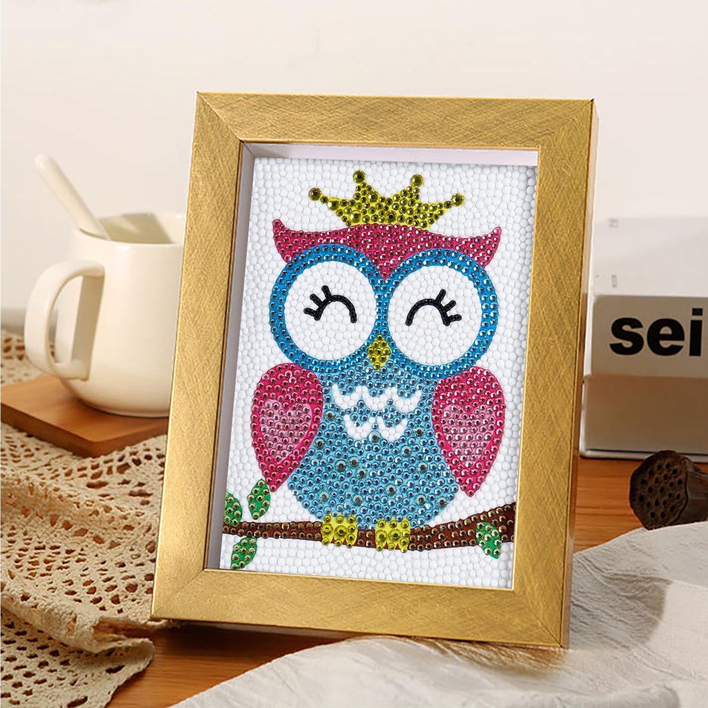 Children's Series-| owl | Crystal Diamond Painting-（Frameless）