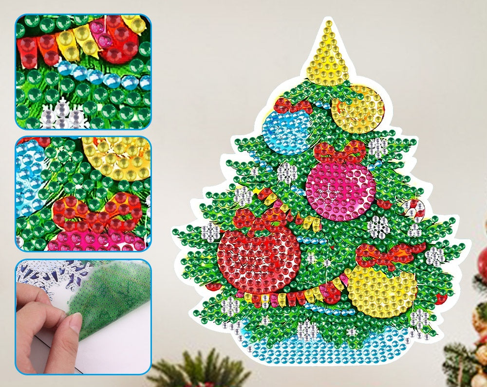 DIY Diamond Painting Stickers Wall Sticker | Christmas Tree