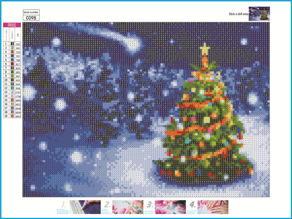 Christmas tree | full circle diamond painting kit