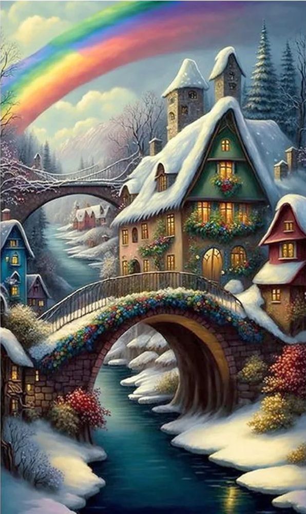 AB Diamond Painting   | Snowy Village