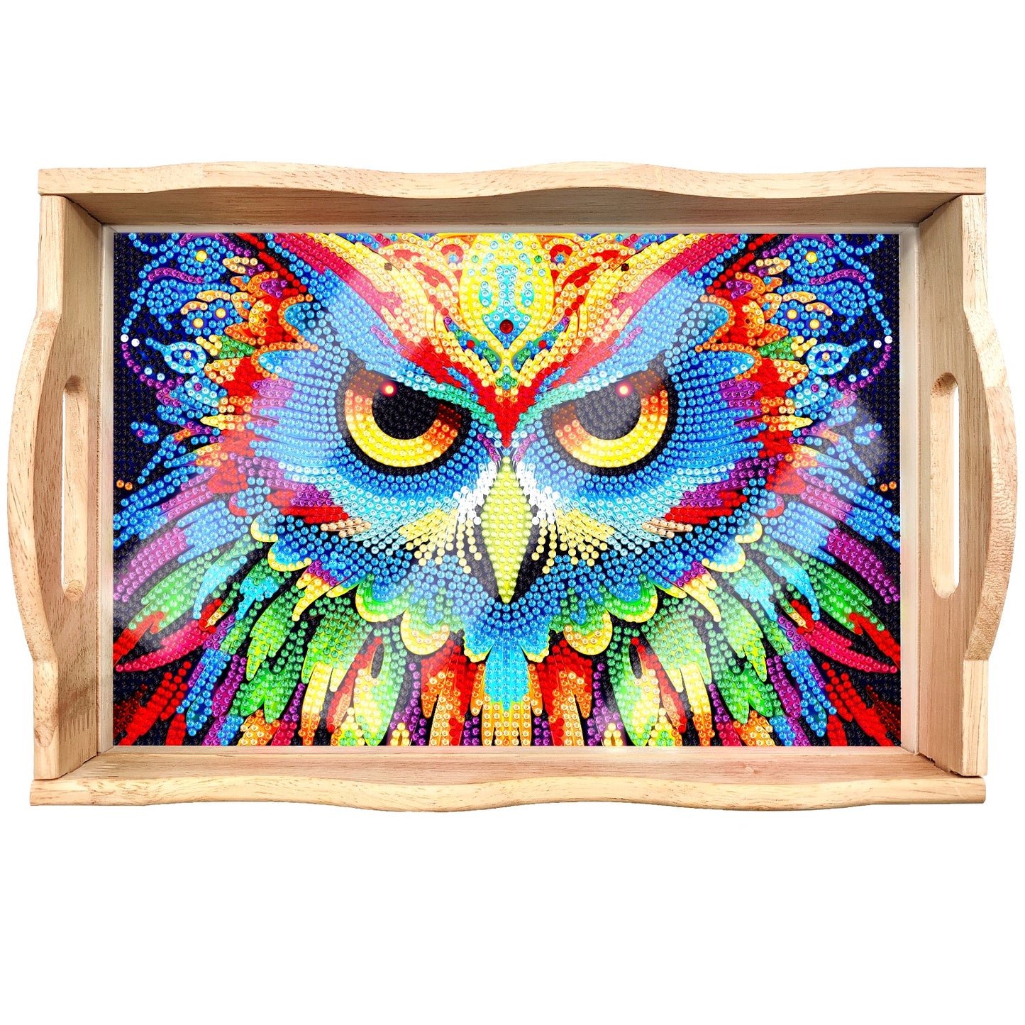 Diamond Painting Wooden Trays With Handle - Owl