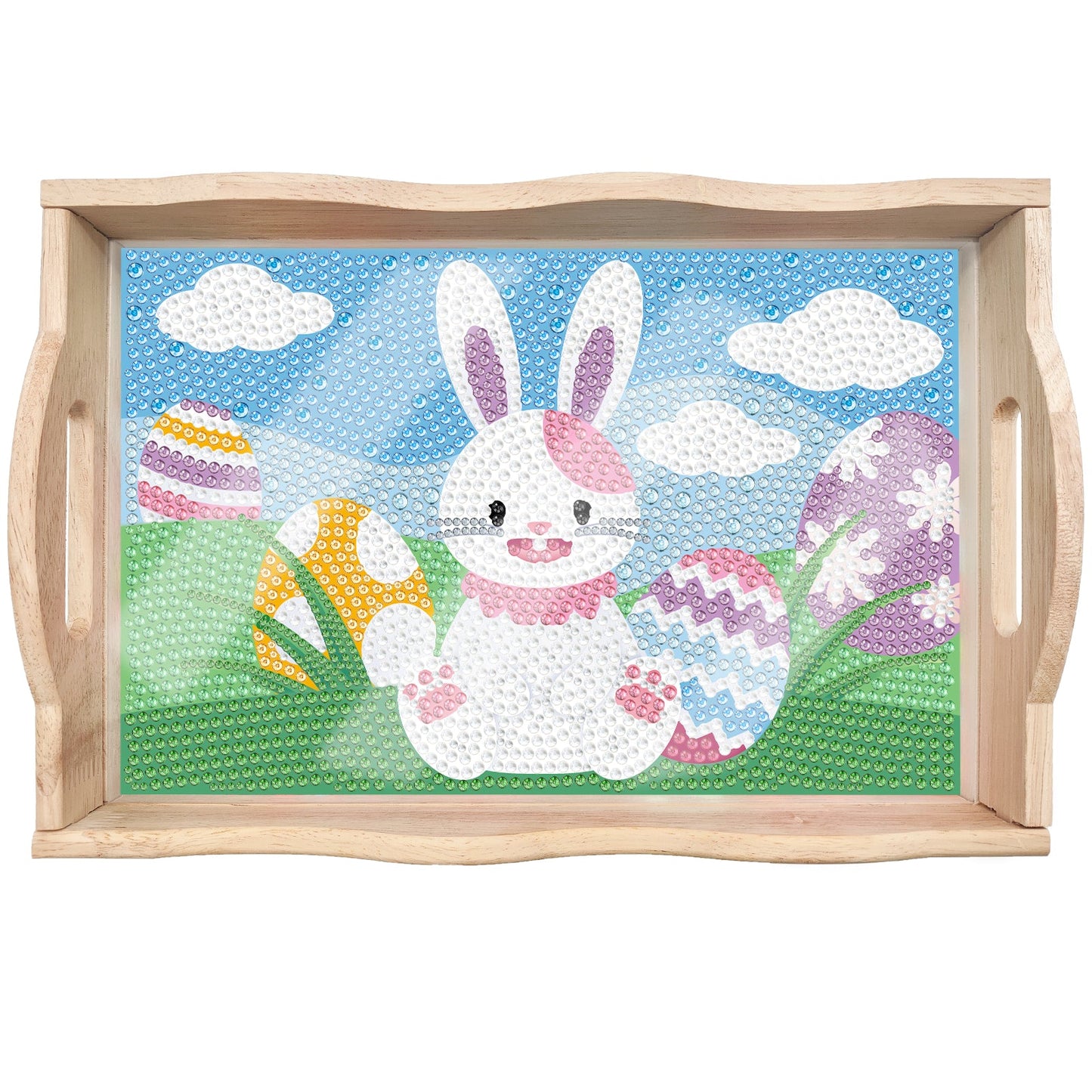 Diamond Painting Wooden Trays With Handle - Easter