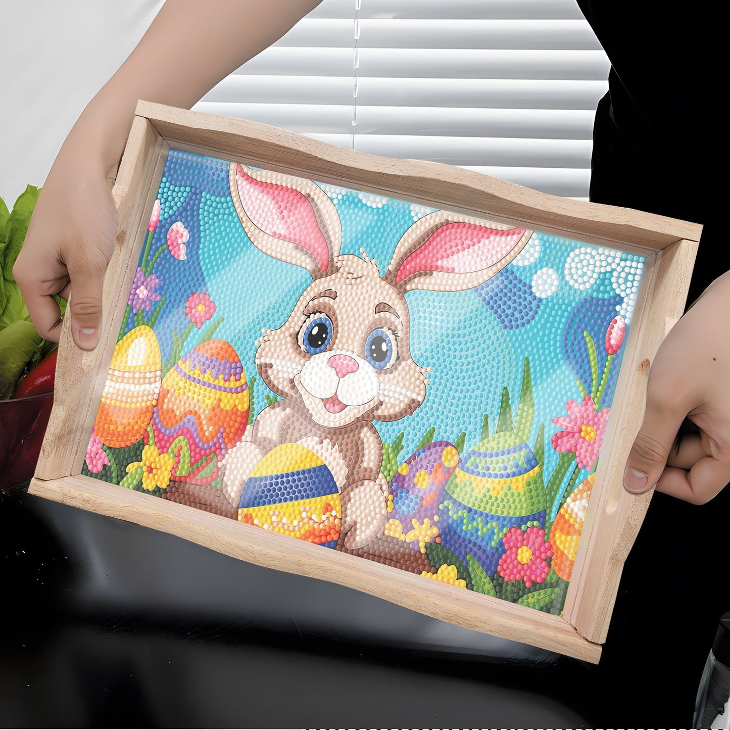 Diamond Painting Wooden Trays With Handle - Easter