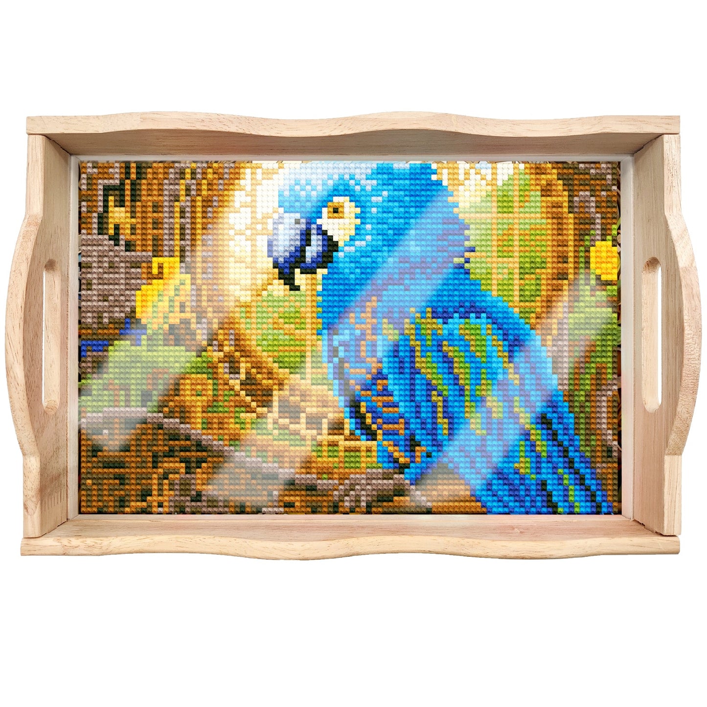 Diamond Painting Wooden Trays With Handle - Parrot