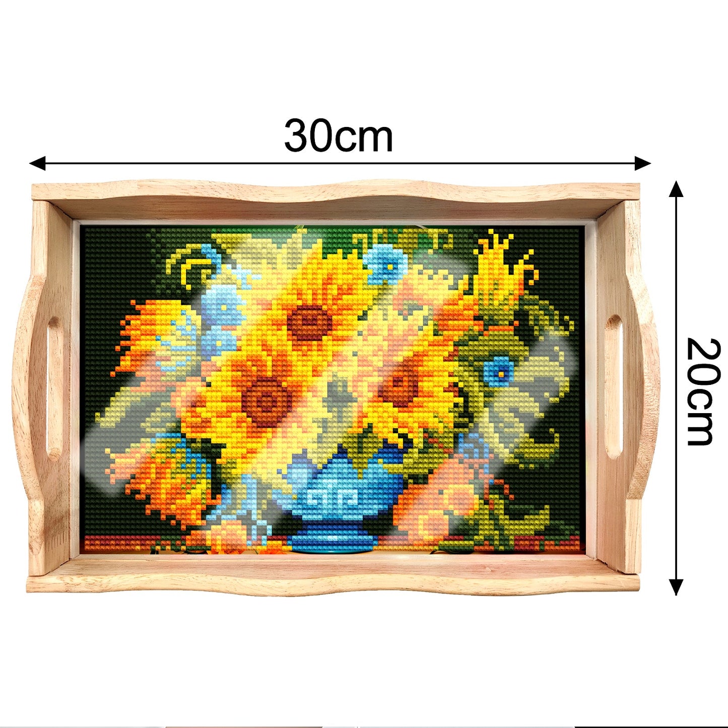 Diamond Painting Wooden Trays With Handle - Sunflower