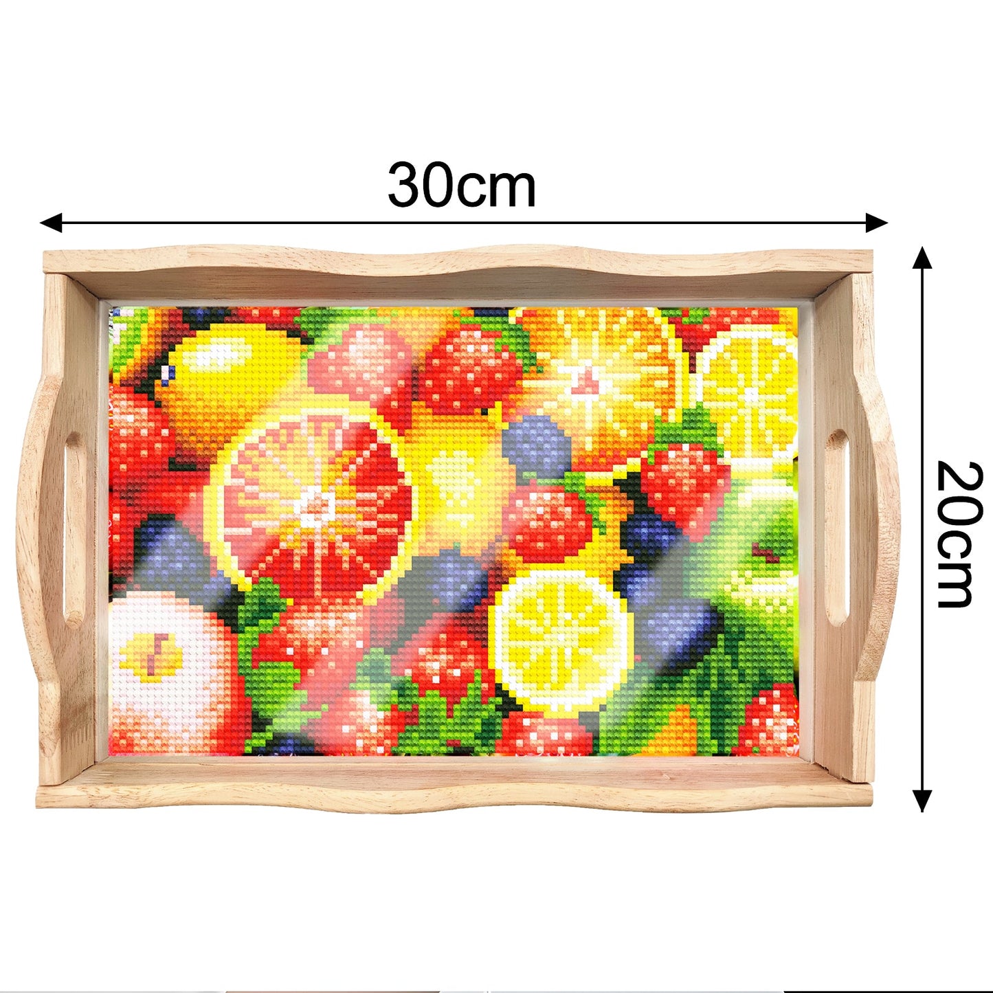 Diamond Painting Wooden Trays With Handle - Fruit