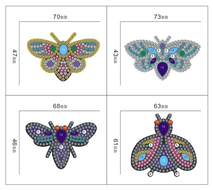 DIY Schlüsselanhänger | Schmetterling | 4-teiliges Set 