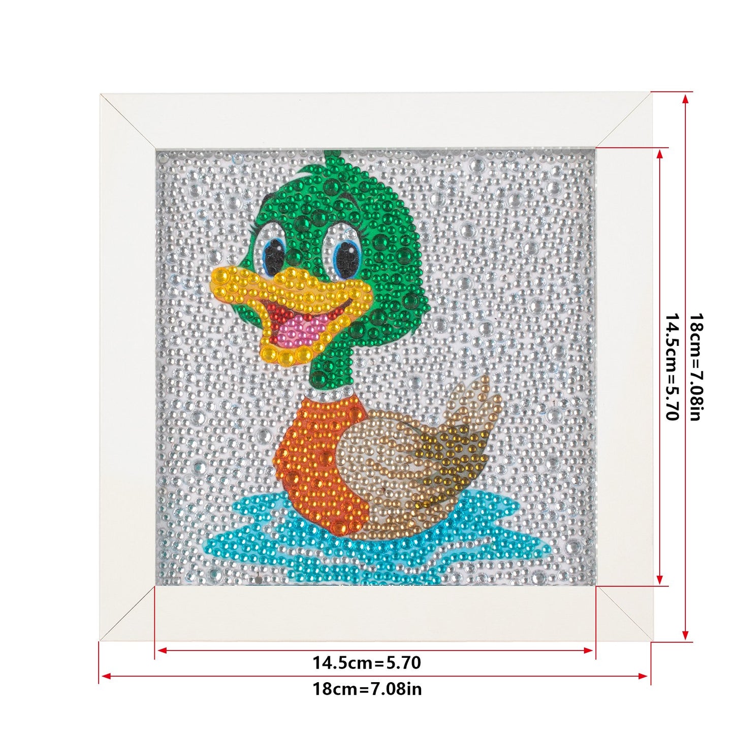 Children's Series-| Flat-billed duck | Crystal Rhinestone Full Diamond Painted-(Frameless)